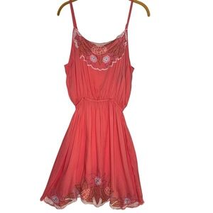 Raviya Coral Embroidered Sundress NWT | Size Large